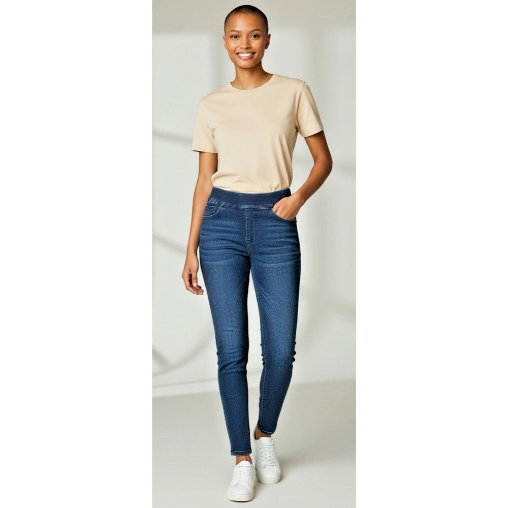 Eileen Fisher NEW premium womens pull on jeans skinny stretch size M luxury